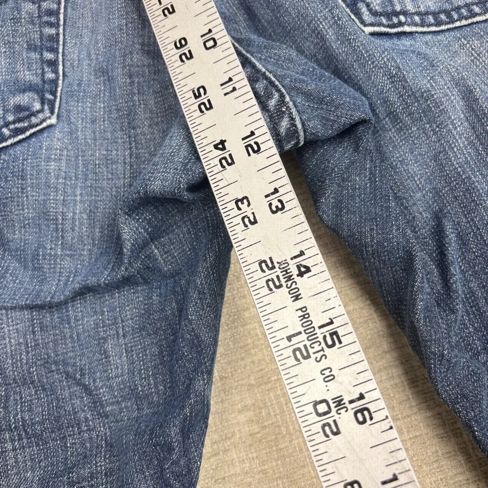 Energie Mens Vintage Y2K Distressed Jeans Italy Sixty SPA Blue Straight 32x28